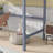 Twin High Loft Bed, Rubber Wood  Loft Bed With Safety Guardrail, Built-In Desk, Ladder,Grey