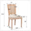 Chaise de salle à manger rembourrée Fabrice French, ensemble de 2, beige