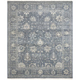 Preiss Wool Oriental Area Rug in Gray/Ivory