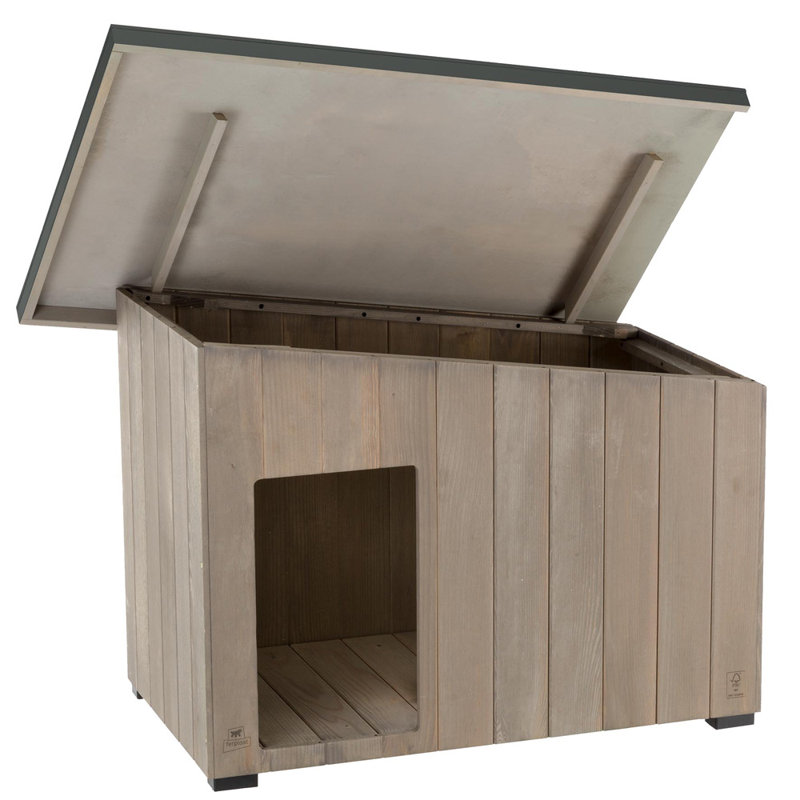 Wood Portable Dog House, 67cm H x 62.5cm W x 95.5cm D