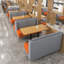 Banc rembourré en similicuir Nordic Light Luxury