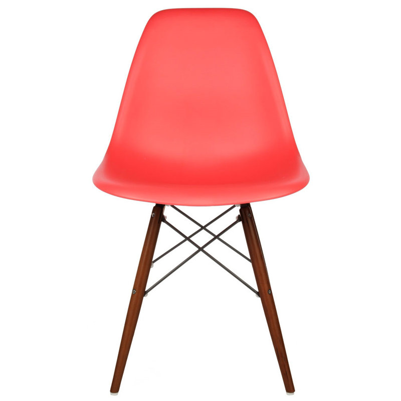 Wrenshall 17.7'' H Side Chair, Red/Walnut
