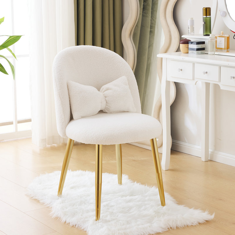 Fauteuil de maquillage l 21,26 po Winao, Crème