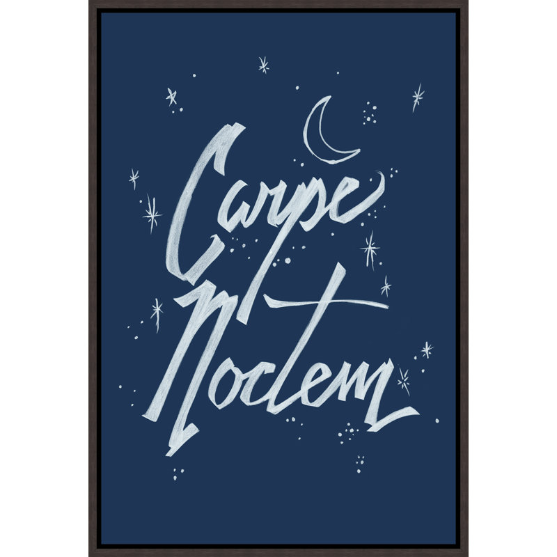 Carpe Noctem Framed Textual Art Canvas