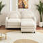 Canapé modulaire à 2 places avec coussin double et repose-pieds Cloud-Like-126553600