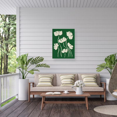 Miho Art Studio The Magical Green Floral Outdoor  Canvas