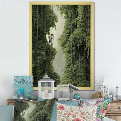 «Hidden Forest Castle Unveilé III», art mural forêt