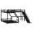 L-Shaped Bunk Bed With Loft Bed, Metal Triple Bunk Bed With Slide And USB Ports-581303123