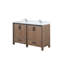 Ensemble de meuble-lavabo double l 60 po x P 22 po avec plateau blanc et robinet chromé Ziva-87293398-113116024