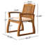 Fauteuil de salle à manger en bois résistant à la décoloration, l 24,75 po x P 26,75 po, H 35 po