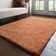 Tachiana Hand Tufted Shaggy Rust Area Rug