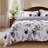 Lunaria Purple Hydrangea & Lotus Duvet Cover Set – 3 Piece, 100% Long-Staple Cotton, Soft & Breathable-2136879047