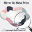 Geometric Rose Sand Pure Form - Geometric Asymmetrical Wall Mirror, Modern Vanity Mirror, Printed on Metal-565266089