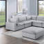 Ensemble de canapé modulaire en velours côtelé 8 pièces gris foncé