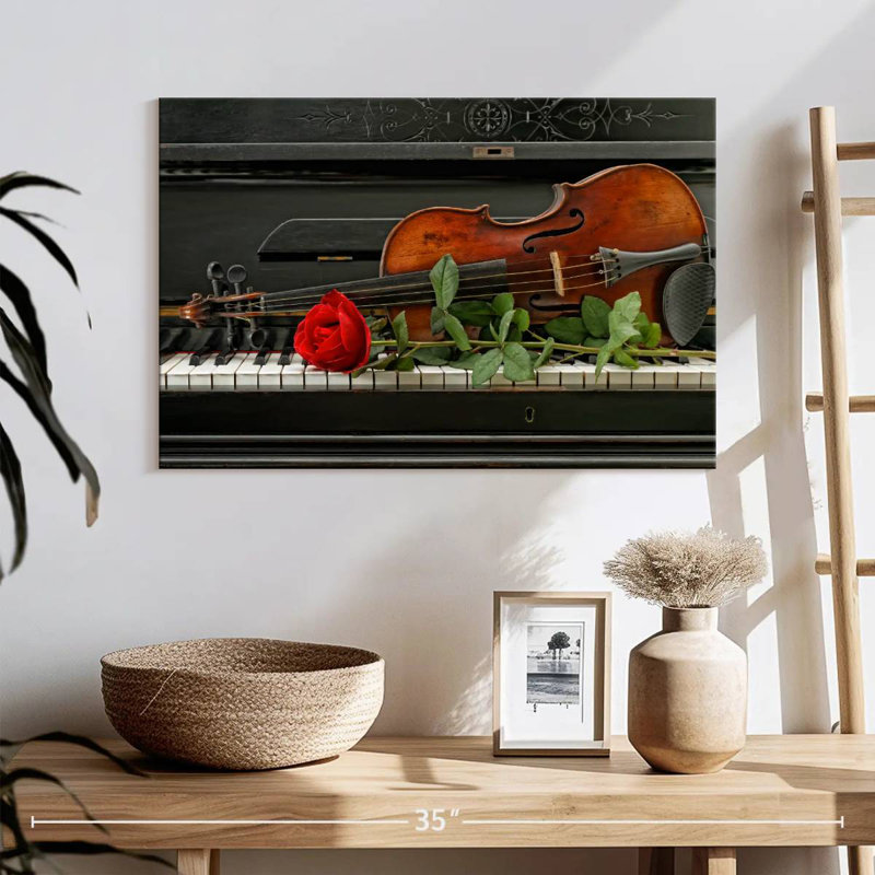 Abarca Romantic Piano And Violin, 16" H x 24" W