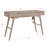 Mid-Century Modern 45" Solid Wood Home Office Writing Desk with Linen-Inset Storage Drawers, Wheatfield-1194566699