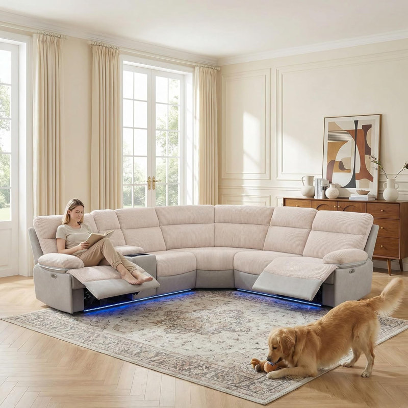 Canapé modulaire inclinable électrique