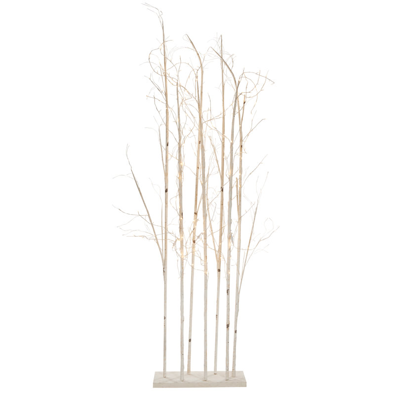 Grand bouleau blanc avec 240 lumières DEL