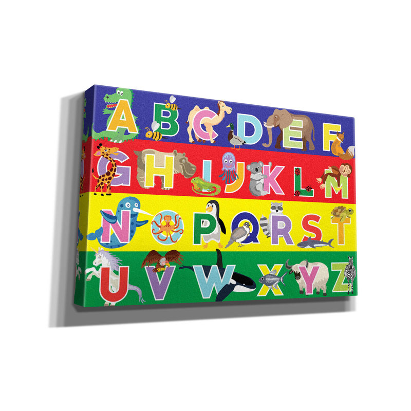 «Alphabet casse-tête» par Erin Clark, art mural sur toile, H 26 po x l 40 po x P 1,5 po