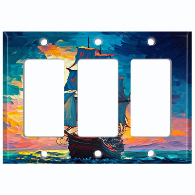 3 - Gang Rocker Standard Wall Plate