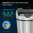 Itouchless Glide 13 Gallon Sensor Trash Can With Wheels And Odour Control System, Stainless Steel, Oval Shape Automatic Kitchen And Office Garbage Bin (powered By Battery Or Optional Ac Adapter)