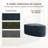 Caras Upholstered Navy Triangular Compression Ottoman No Assembly Required-136163069