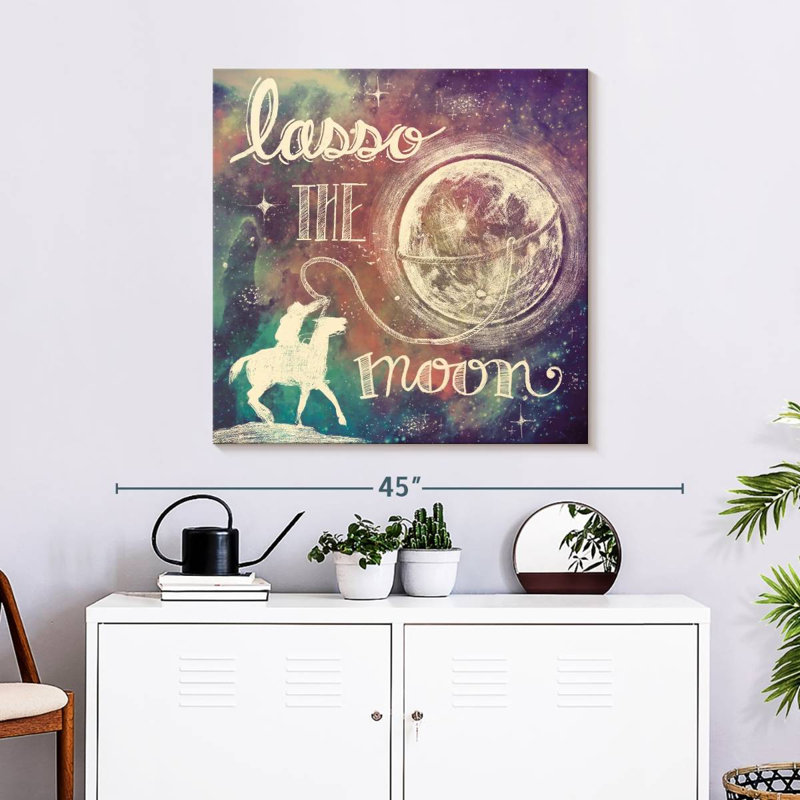 Tergel, univers, galaxie, lasso, lune, H 30 po x l 30 po