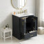Meuble-lavabo de salle de bain avec lavabo en céramique, tiroirs compartimentés, portes à fermeture en douceur et tablette d'armoire-1296290963-1296291055
