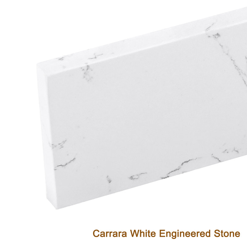 21,25 po Carrara blanc en pierre d'ingénierie pour comptoir de meuble-lavabo