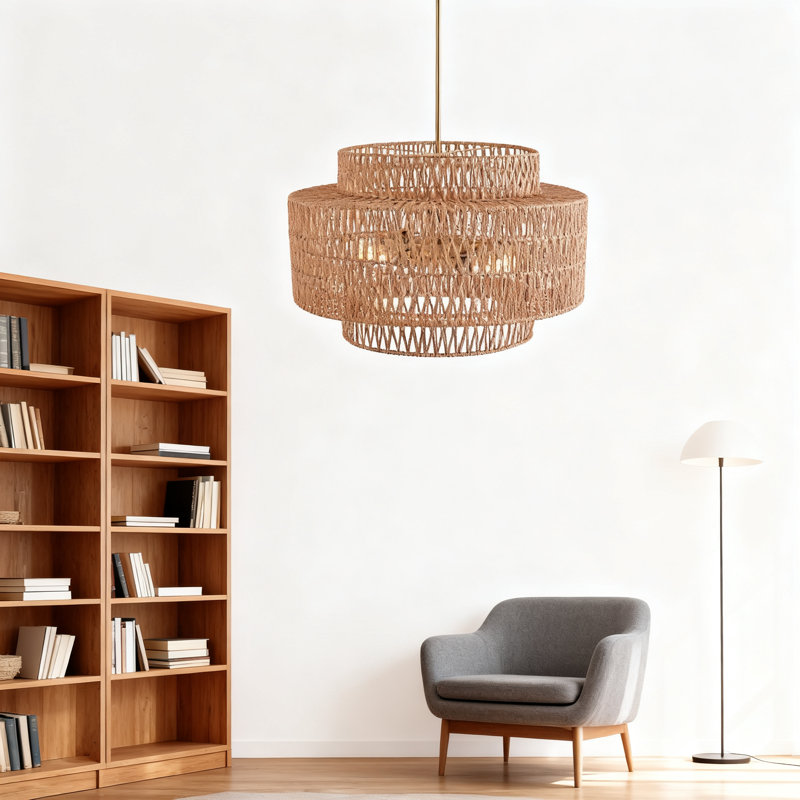 Lustre 6 lumières Boho, 120 V