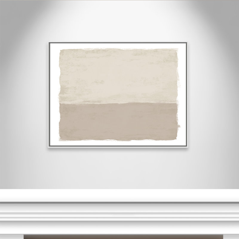 Silent Sands II - Landscape Version Print par Natalie Carpentieri, Toile avec cadre, L 41,5 po x H 31,5 po, Flotteur blanc