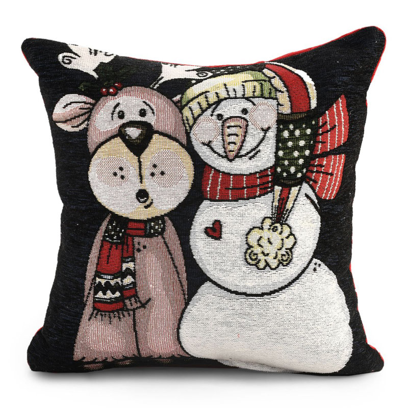 Selbyville Cotton Blue Square Euro Cushion