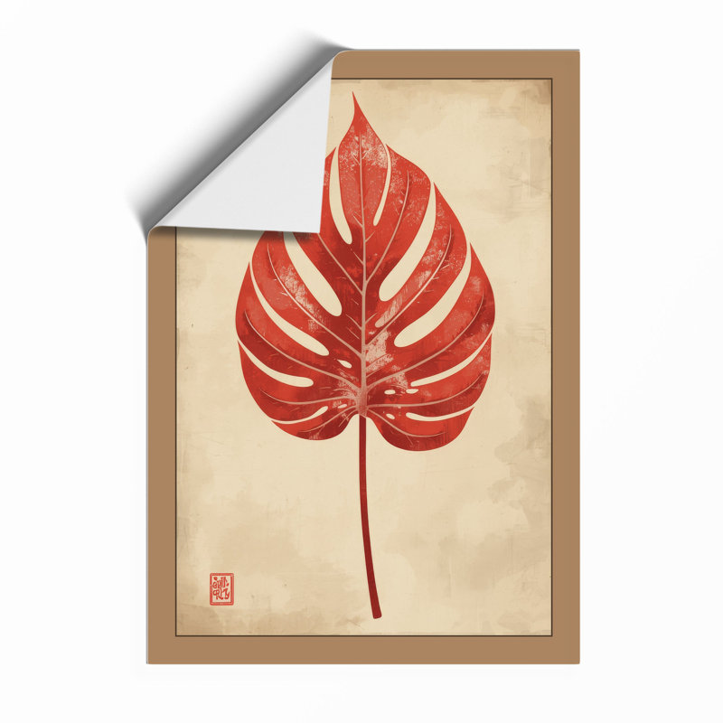 Variegated Leaf Study Botanical - Framed Print, A1 - 84.1 x 59.4 cm, Unframed