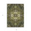 Tapis d'intérieur lavable extérieur vert olive ivoire et brun 5 pi x 8 pi