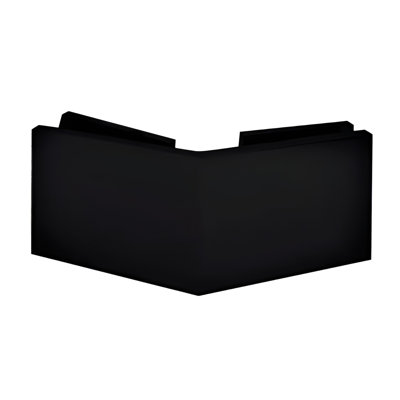 Square 135 Degree Glass to Glass Clamp For 3/8" to 1/2" (10 to 12mm) Glazing Thickness Matte Black Finish
