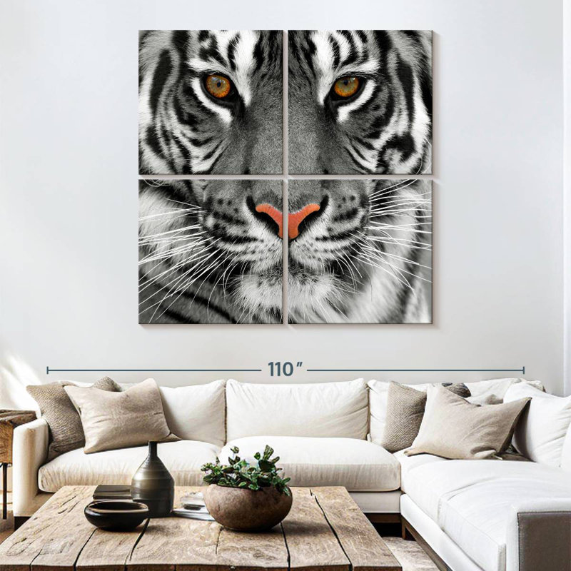 Brampt Staring Tiger, 57" H x 57" W