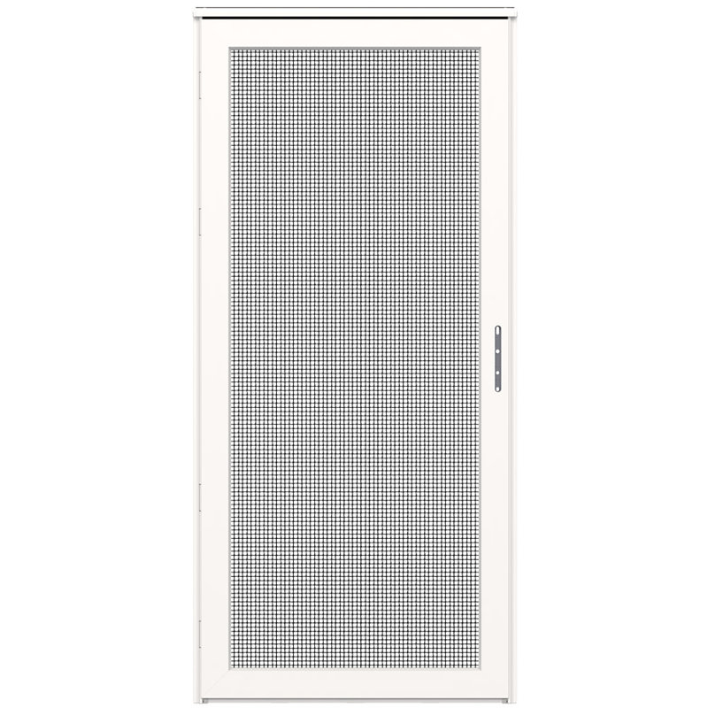 Platinum Secure Screen Storm Door (handle sold separately), 81" H x 36" W, Right Hand/Outswing, White