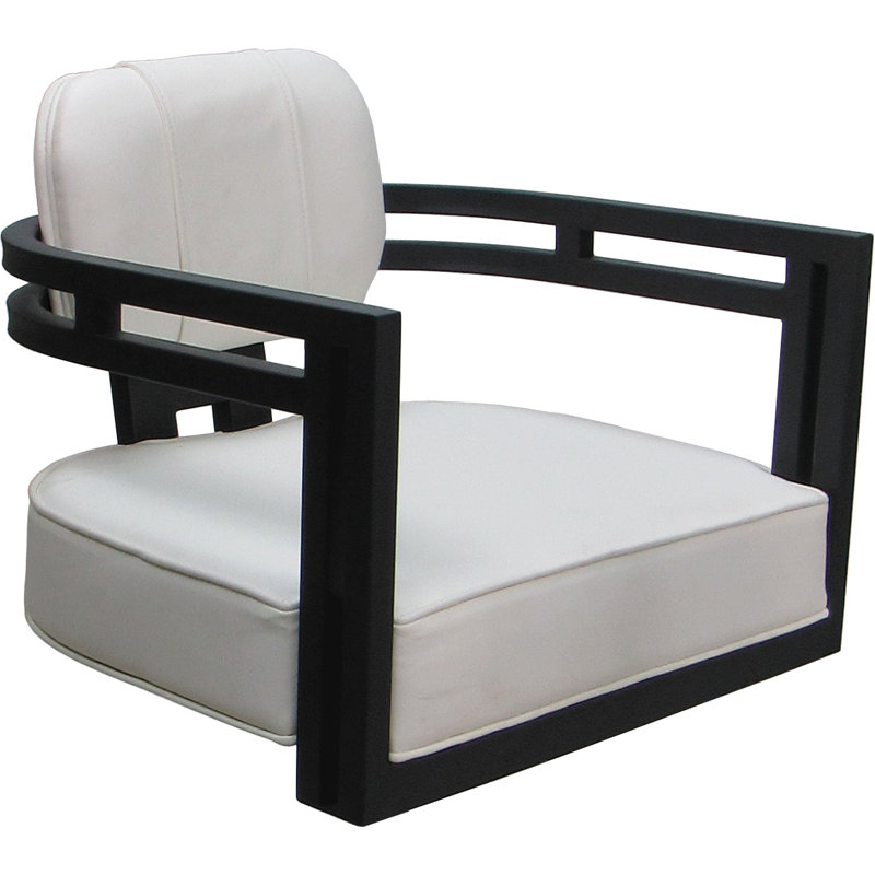 Vinyle blanc - gris - assise 30 po, Gris, Vinyle blanc