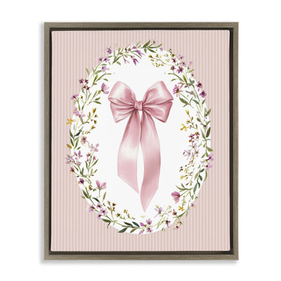 Ruban avec cadre flottant floral ovale, design par Christine Simpson Art