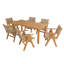 Chaises longues de patio, chaises tressées HIPS 2 pièces, salle à manger extérieure en teck rustique