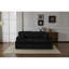 Lit double en velours côtelé noir, chaise modulaire modulaire, sans assemblage, idéale pour les petits espaces, 2 sièges, chaise longue spacieuse, canapé-lit, noir, salon, siège-1759817677
