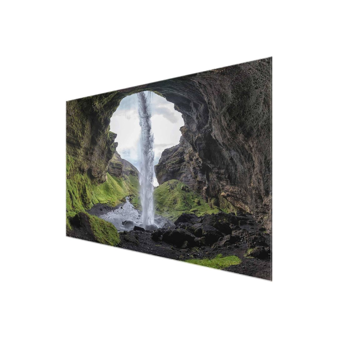 Glasbild Hidden Waterfall