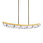 Luminaire suspendu linéaire incurvé en cristal 32 "à DEL 3CCT-96149904-96149905