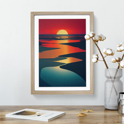 Legendary Sunset View Abstract - Framed Print