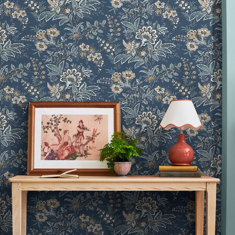 Laura Ashley Marlbrook Pale Linen Wallpaper, Blue