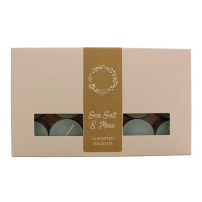 Sea Salt & Moss Scented Tealight Candle