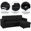 Moda Form 3-Seater L-Shaped Sofa Bed, Convertible Corner Sofa with Reversible Chaise & Pull Out Trundle Bed  for Small Living Rooms, Apartments-529014192