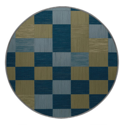 Tapis brun à carreaux lavable à la machine