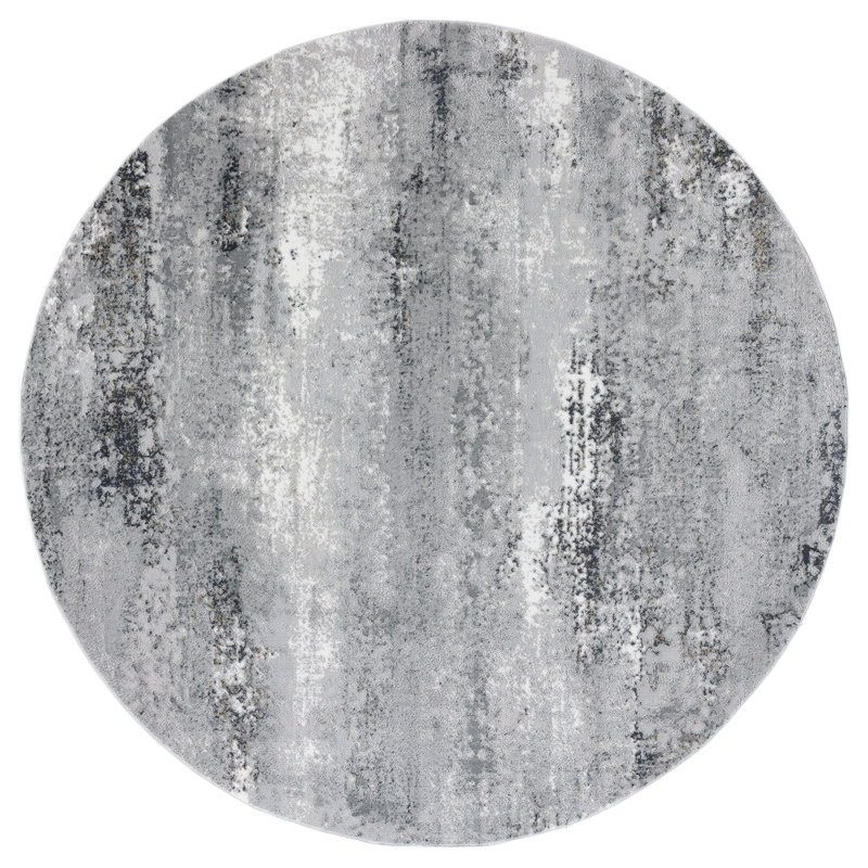 Vallie Abstract Indoor Rug, Round 7'10"