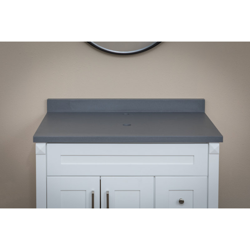Dosseret de meuble-lavabo 37 po x 3 po Eden Bath Terrazzo, Gris foncé